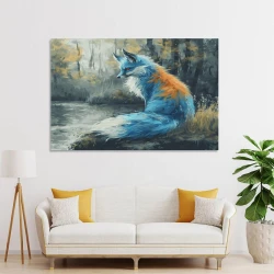 Renard Peinture sur toile sans cadre, impressions posters art mural pour déco maison chambre bureau