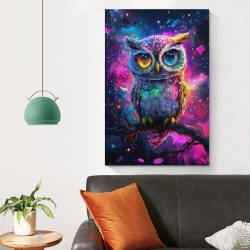Hibou Peinture sur toile sans cadre, impressions posters art mural pour déco maison chambre bureau