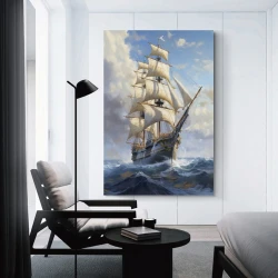 Segelboot Unrahmtes Leinwandbild, Wandkunst-Poster-Drucke für Zuhause, Schlafzimmer, Büro Dekoration