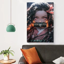 Tueur de démons: Demon Slayer Peinture sur toile sans cadre, impressions posters art mural pour déco maison chambre bureau