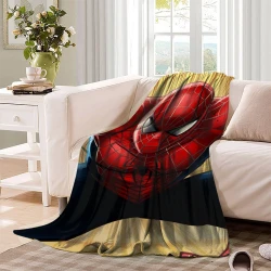 Avengers Spider-Man Plaid en Polaire Imprimé 3D Couverture Douce Confortable pour Canapé Lit Bureau