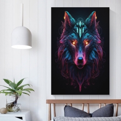 Loup Peinture sur toile sans cadre, impressions posters art mural pour déco maison chambre bureau
