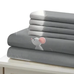 Cute Chat Housse de Couette Imprimée 3D Douce 3 Pièces Literie Garçons Filles