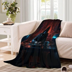 Hacker Coperta in Pile Stampata 3D Morbida e Confortevole per Divano Letto Ufficio