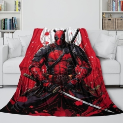 Marvel Deadpool Plaid en Polaire Imprimé 3D Couverture Douce Confortable pour Canapé Lit Bureau