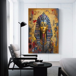 Pharaon égyptien Peinture sur toile sans cadre, impressions posters art mural pour déco maison chambre bureau