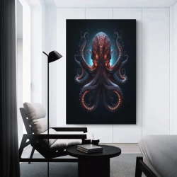 Pieuvre Peinture sur toile sans cadre, impressions posters art mural pour déco maison chambre bureau