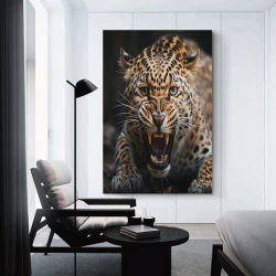 Léopard Peinture sur toile sans cadre, impressions posters art mural pour déco maison chambre bureau