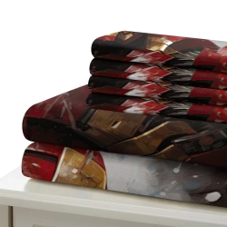 Avengers Iron Man Housse de Couette Imprimée 3D Douce 3 Pièces Literie Garçons Filles