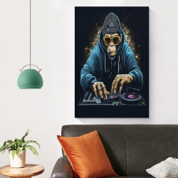 DJ Gorille Peinture sur toile sans cadre, impressions posters art mural pour déco maison chambre bureau