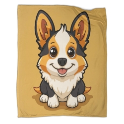 Corgi Coperta in Pile Stampata 3D Morbida e Confortevole per Divano Letto Ufficio