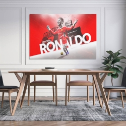 Cristiano Ronaldo Peinture sur toile sans cadre, impressions posters art mural pour déco maison chambre bureau
