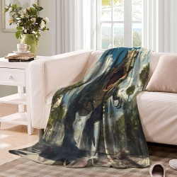 Dinosaure Plaid en Polaire Imprimé 3D Couverture Douce Confortable pour Canapé Lit Bureau