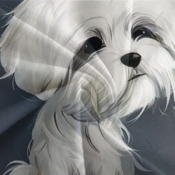 Shih Tzu Housse de Couette Imprimée 3D Douce 3 Pièces Literie Garçons Filles