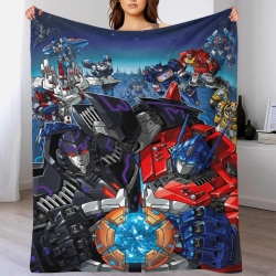 Transformers Optimus Prime Plaid en Polaire Imprimé 3D Couverture Douce Confortable pour Canapé Lit Bureau