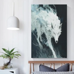 Loup Peinture sur toile sans cadre, impressions posters art mural pour déco maison chambre bureau