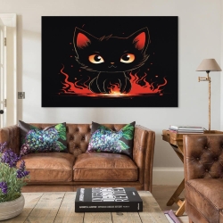 Chat Peinture sur toile sans cadre, impressions posters art mural pour déco maison chambre bureau