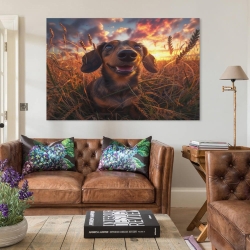 Chien Peinture sur toile sans cadre, impressions posters art mural pour déco maison chambre bureau