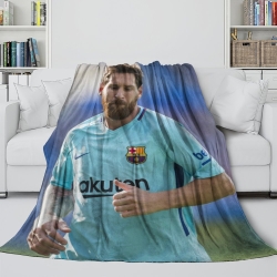 Lionel Messi Plaid en Polaire Imprimé 3D Couverture Douce Confortable pour Canapé Lit Bureau