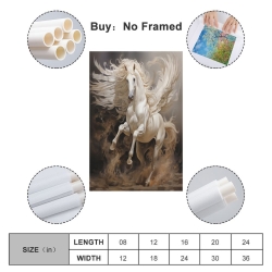 Pferd Unrahmtes Leinwandbild, Wandkunst-Poster-Drucke für Zuhause, Schlafzimmer, Büro Dekoration