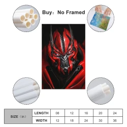 Transformers  Peinture sur toile sans cadre, impressions posters art mural pour déco maison chambre bureau
