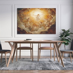 Dieu et Jésus Peinture sur toile sans cadre, impressions posters art mural pour déco maison chambre bureau