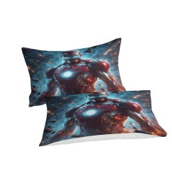 Avengers Iron Man Housse de Couette Imprimée 3D Douce 3 Pièces Literie Garçons Filles