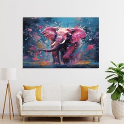 Éléphant Peinture sur toile sans cadre, impressions posters art mural pour déco maison chambre bureau