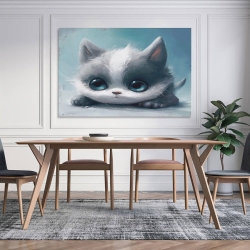 Cute Chat Peinture sur toile sans cadre, impressions posters art mural pour déco maison chambre bureau