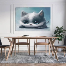 Cute Chat Peinture sur toile sans cadre, impressions posters art mural pour déco maison chambre bureau