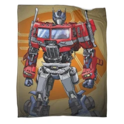 Transformers Optimus Prime Plaid en Polaire Imprimé 3D Couverture Douce Confortable pour Canapé Lit Bureau