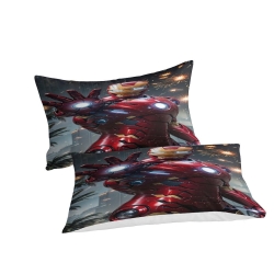 Avengers Iron Man 3D Gedruckter Bettbezug Weiche 3-teilige Bettwäsche für Jungen Mädchen