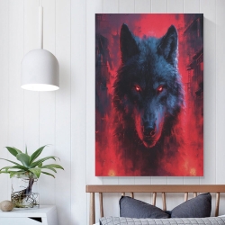 Loup Peinture sur toile sans cadre, impressions posters art mural pour déco maison chambre bureau