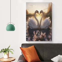 Swan Unframed Canvas Painting, Wall Art Poster Prints for Home Bedroom Office Decoration