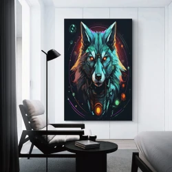 Loup Peinture sur toile sans cadre, impressions posters art mural pour déco maison chambre bureau