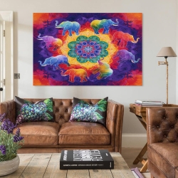 Éléphant Peinture sur toile sans cadre, impressions posters art mural pour déco maison chambre bureau