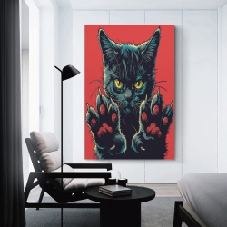 Chat Peinture sur toile sans cadre, impressions posters art mural pour déco maison chambre bureau
