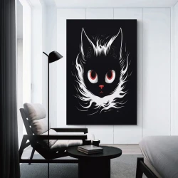 Katze Unrahmtes Leinwandbild, Wandkunst-Poster-Drucke für Zuhause, Schlafzimmer, Büro Dekoration
