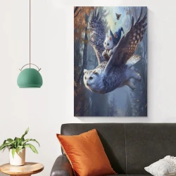 Gufo Pittura su tela senza cornice, stampe di poster arte murale per arredo casa camera ufficio