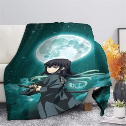 Tueur de démons: Demon Slayer Plaid en Polaire Imprimé 3D Couverture Douce Confortable pour Canapé Lit Bureau