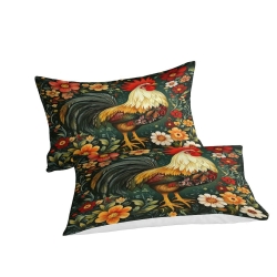 Coq Housse de Couette Imprimée 3D Douce 3 Pièces Literie Garçons Filles