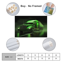 Gros camion Peinture sur toile sans cadre, impressions posters art mural pour déco maison chambre bureau