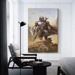 Mandalorien Star Wars Peinture sur toile sans cadre, impressions posters art mural pour déco maison chambre bureau