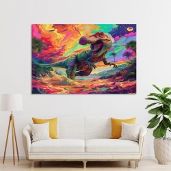 Dinosaure Peinture sur toile sans cadre, impressions posters art mural pour déco maison chambre bureau