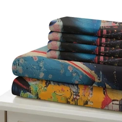 Arte grafiti japonés Funda Nórdica Impresa en 3D Suave 3 Piezas Ropa de Cama para Niños Niñas