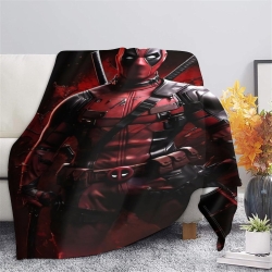 Marvel Deadpool Plaid en Polaire Imprimé 3D Couverture Douce Confortable pour Canapé Lit Bureau
