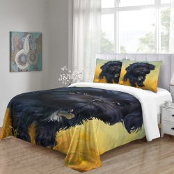 Shih Tzu Housse de Couette Imprimée 3D Douce 3 Pièces Literie Garçons Filles