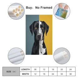 Labrador Chien Peinture sur toile sans cadre, impressions posters art mural pour déco maison chambre bureau