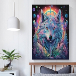 Loup Peinture sur toile sans cadre, impressions posters art mural pour déco maison chambre bureau