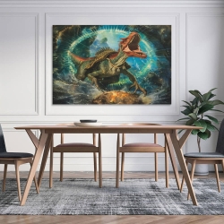 Dinosaure Peinture sur toile sans cadre, impressions posters art mural pour déco maison chambre bureau